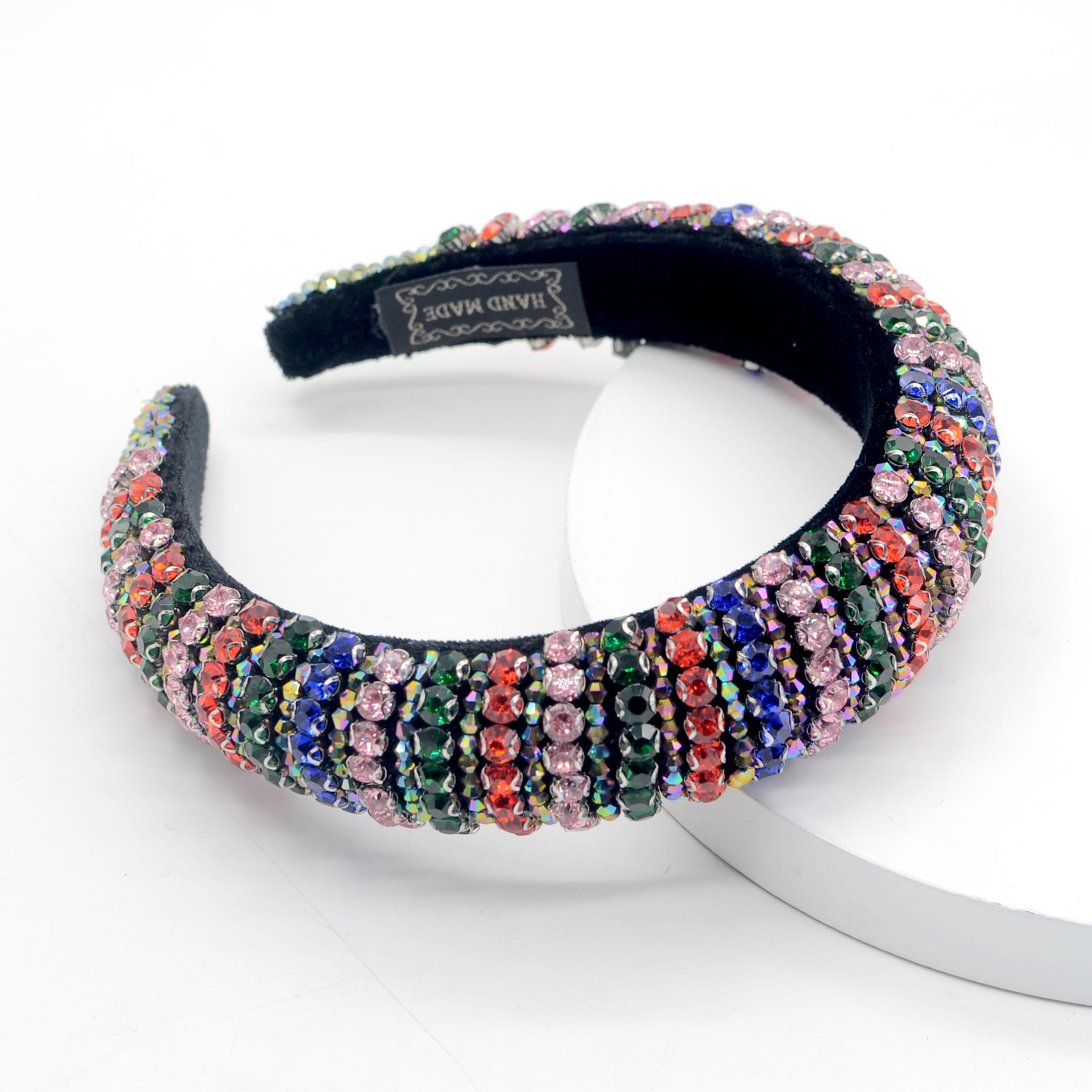 欧美韩国水钻宝石发箍海绵宽边手工头箍韩版巴洛克发箍厂家