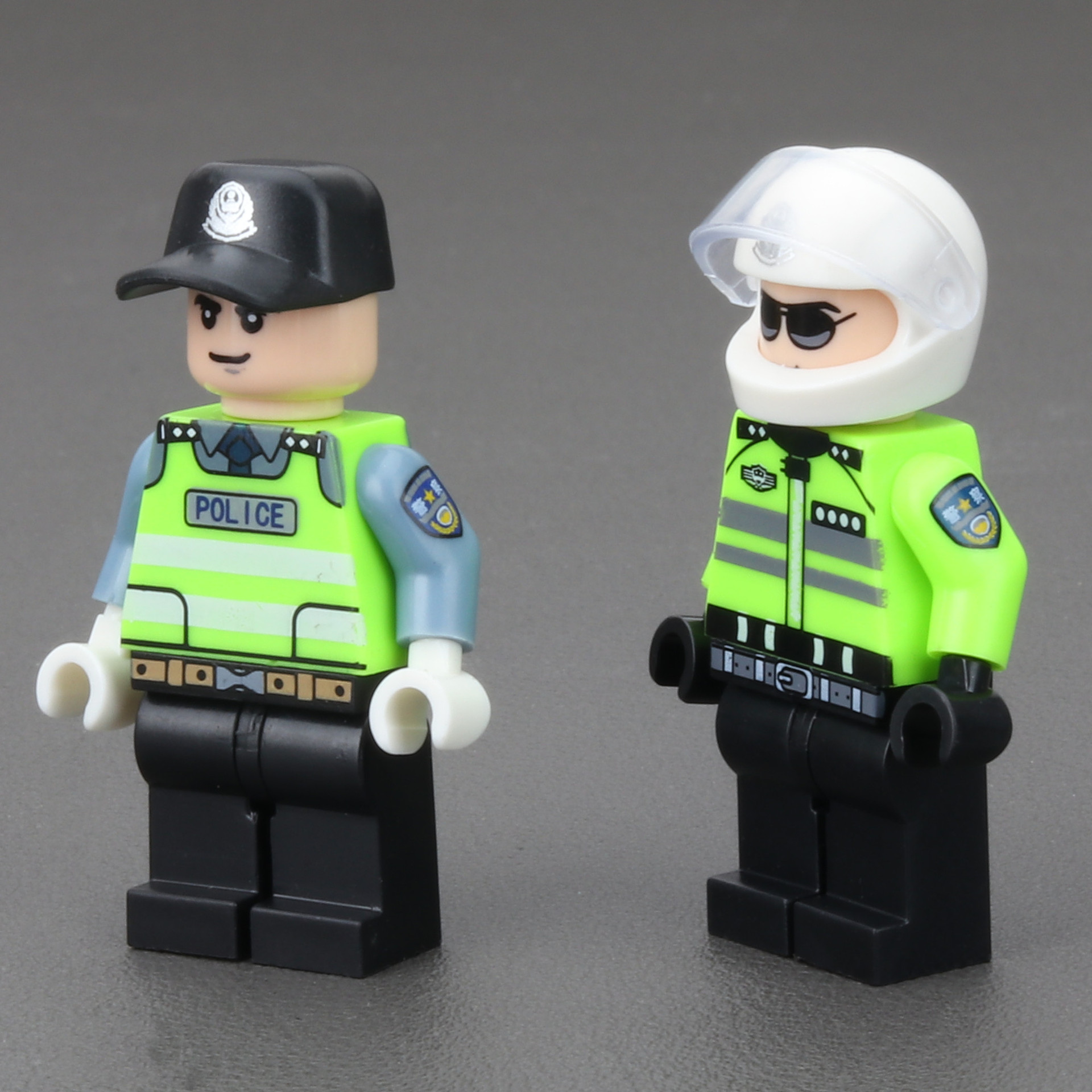 乐高交通警察特警系列反派人仔囚犯手铐犯人特种兵积木人拼装玩具