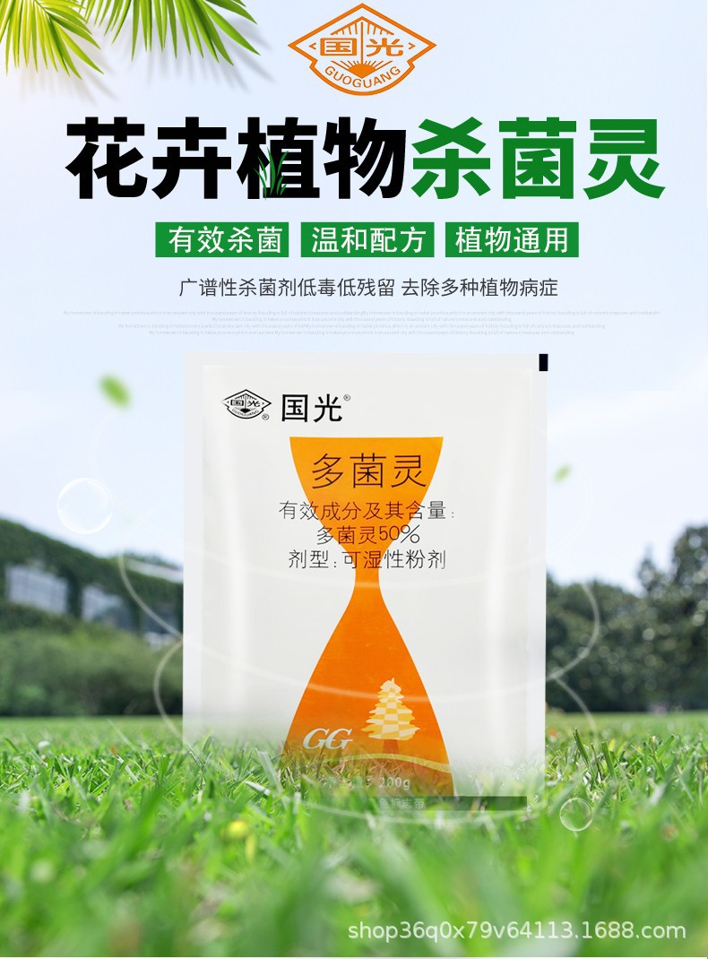 国光多菌灵多肉月季杀菌剂百菌清花药烟煤病叶斑病白粉病花卉养花