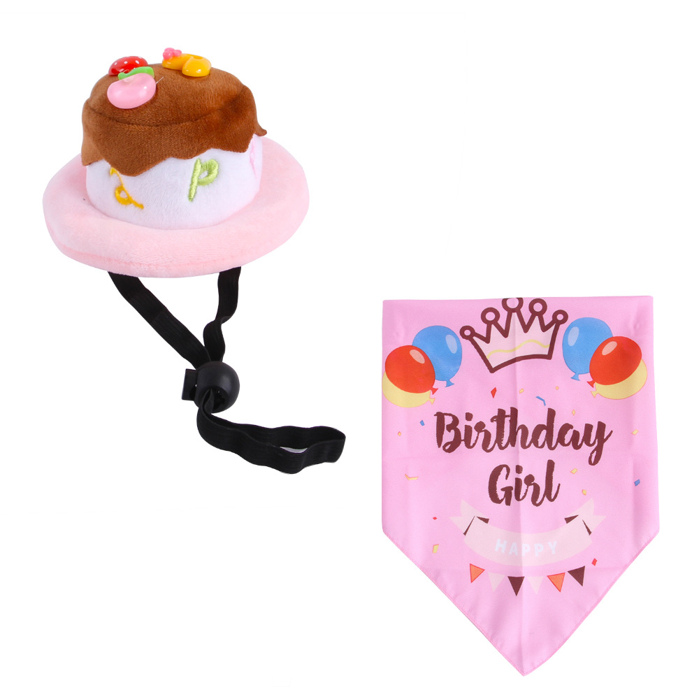 Dog Birthday Bandana boy Girl Happy Birthday Dog Bandana for Girls and Boys Light Pink Bibs For Small Pets