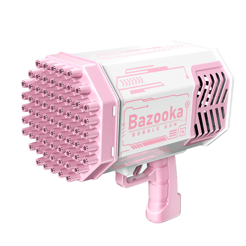 69-Hole Space Bazooka Bubble Gun Toy Children's Automatic Electric Music Luminous Internet Celebrity Bubble Machine TikTok