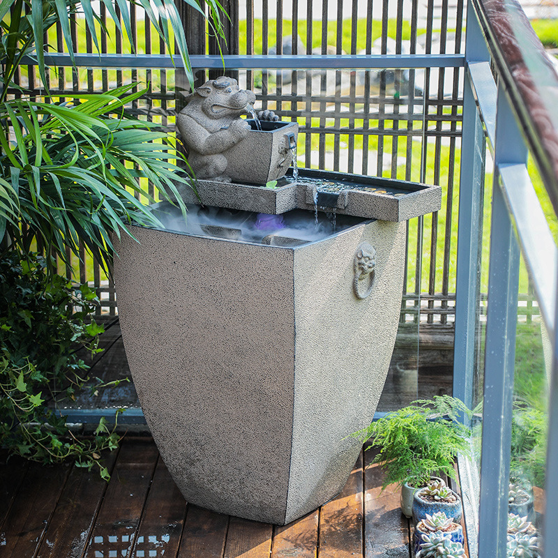 中式流水落地摆件生财循环水喷泉客厅书房电视柜景观乔迁新居礼品