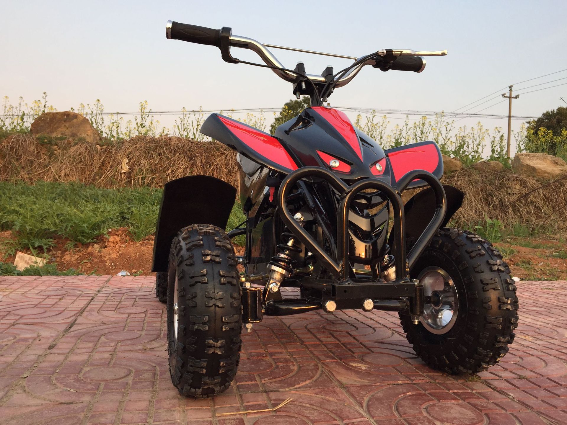 四轮迷你atv49cc小型越野沙滩车摩托车电动四冲纯汽油电启动代发