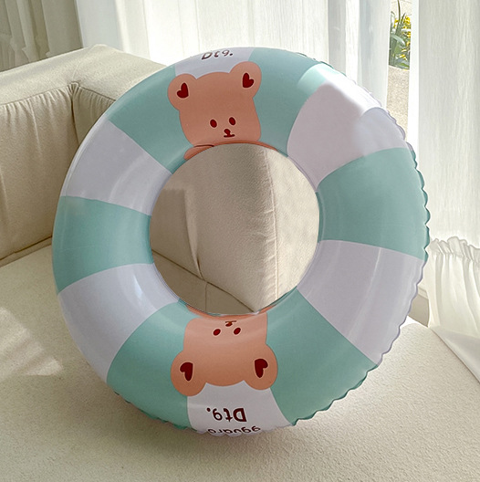 Hot Selling Children's Cartoon Pink Little Girl Swimming Ring Thickened Life Buoy Anti-Flip Boys and Girls Beginner