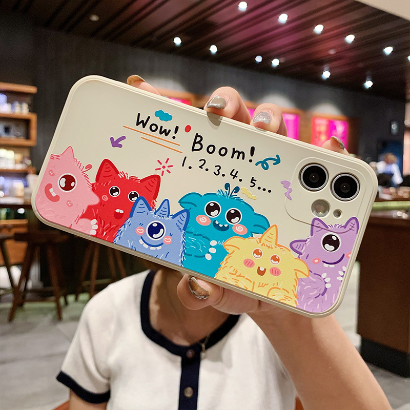卡通可爱七个小矮人适用11pro max苹果13手机壳11max液态12保护套