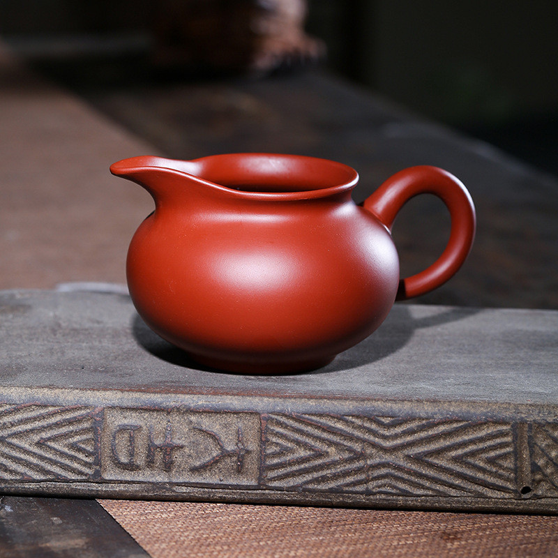宜兴紫砂壶分茶器大红袍公道杯陶瓷茶水分离功夫茶道配件一件代发