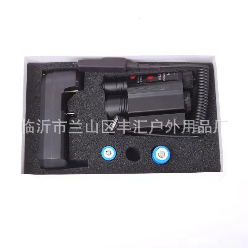 Cross-Border Multi-Mode Laser Integrated Flashlight Outdoor Hanging Led Strong Light Flashlight Tactical Red and Green Laser Sight