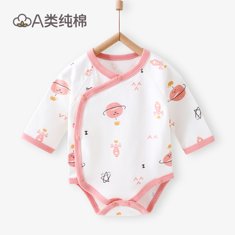 Baby Clothes Spring and Autumn Pure Cotton Class a Romper Newborn Anyang Baby Children's Clothing Jumpsuit Baby Summer Sheath