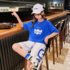 girl Summer Set 2022 new pattern CUHK Short sleeved motion Summer wear children Western style Fashionable Two piece set