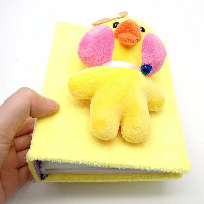 6寸7寸卡通可爱毛绒相册96张宝宝相册毕业留言册插页式相薄