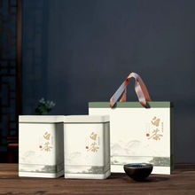 厂家批发两罐一斤茶叶罐铁罐空礼盒 便携茶叶包装大号马口铁罐