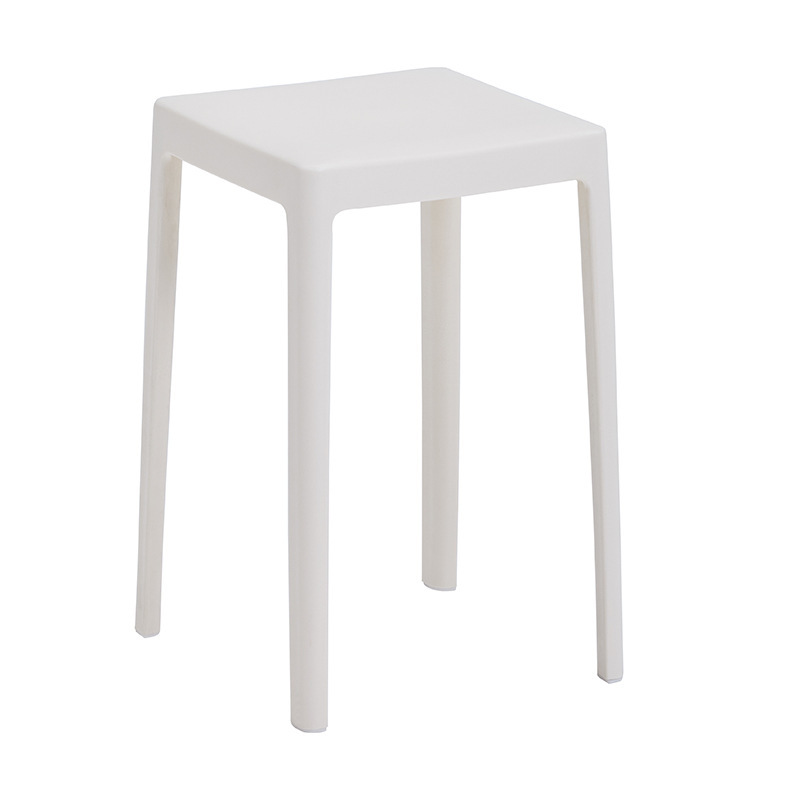 Plastic Stool Home Stacking Fashion High Leg Dining Stool Shoe Changing Stool Restaurant Restaurant Stall Square Bench