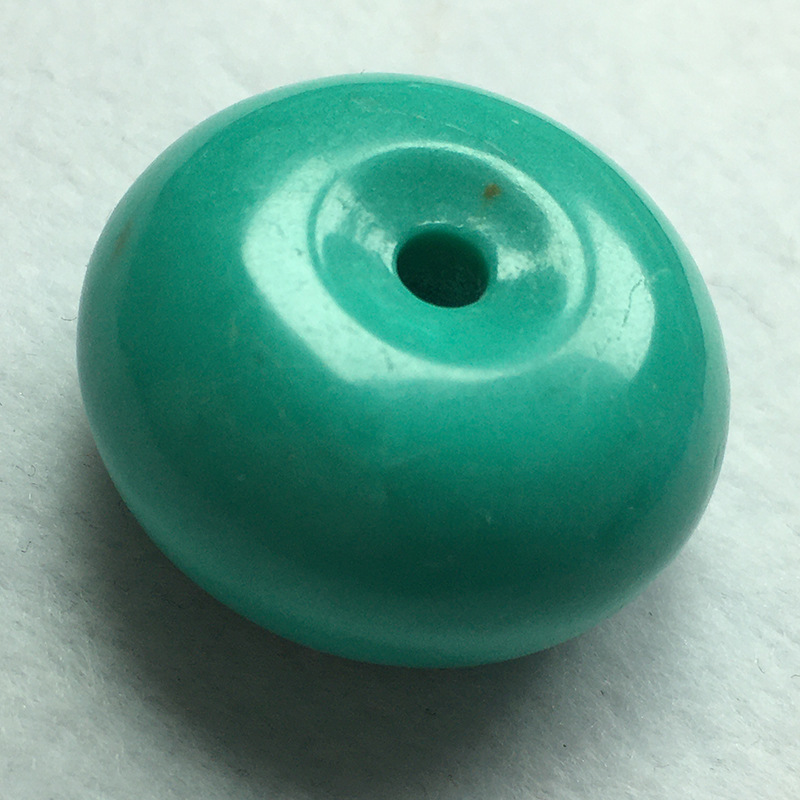 直播货源伴生矿二代绿松石平安扣菱镁矿优化绿松石佛珠配饰件背云