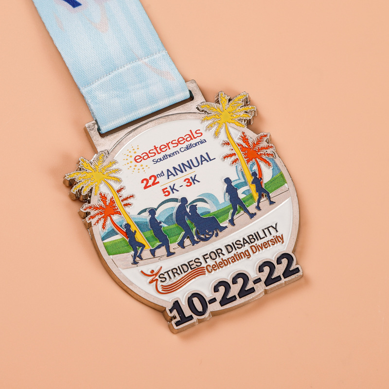 Customized Marathon Medal School Sports Competition Medal Medal Baking Paint for Metal Medal