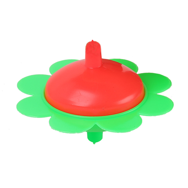 Double-Color Lace Small Spinning Top Traditional Nostalgic Colorful Plastic Ground Turning Gyro Children's Gift Educational Small Toys Wholesale