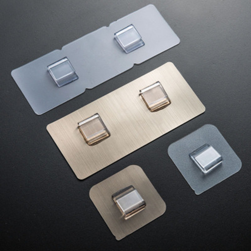 无痕粘贴长条卡扣 免打孔强力粘胶挂扣 置物架挂钩纸巾盒免钉挂扣