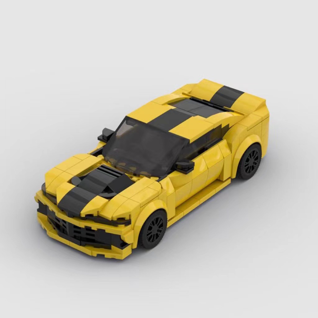 跨境玩具moc积木兼容乐高雪佛兰科迈罗 speed8格车肌肉车跑车模型