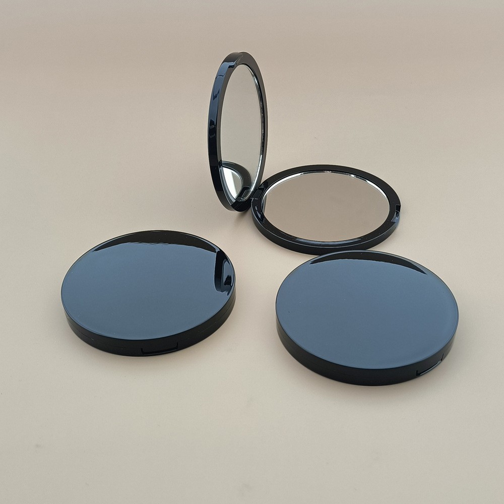 新款10g圆形带镜子单色粉饼盒 高光提亮修容腮红DIY分装盒包材