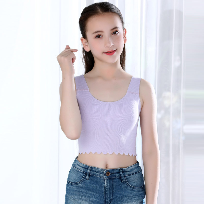 女孩发育期小背心学生内衣青春期防凸点儿童初中生无钢圈薄款文胸