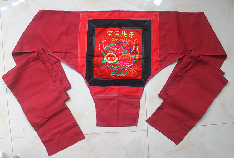 婴儿背带广西老式传统后背棉四季通用初生宝宝土背袋新生儿背巾