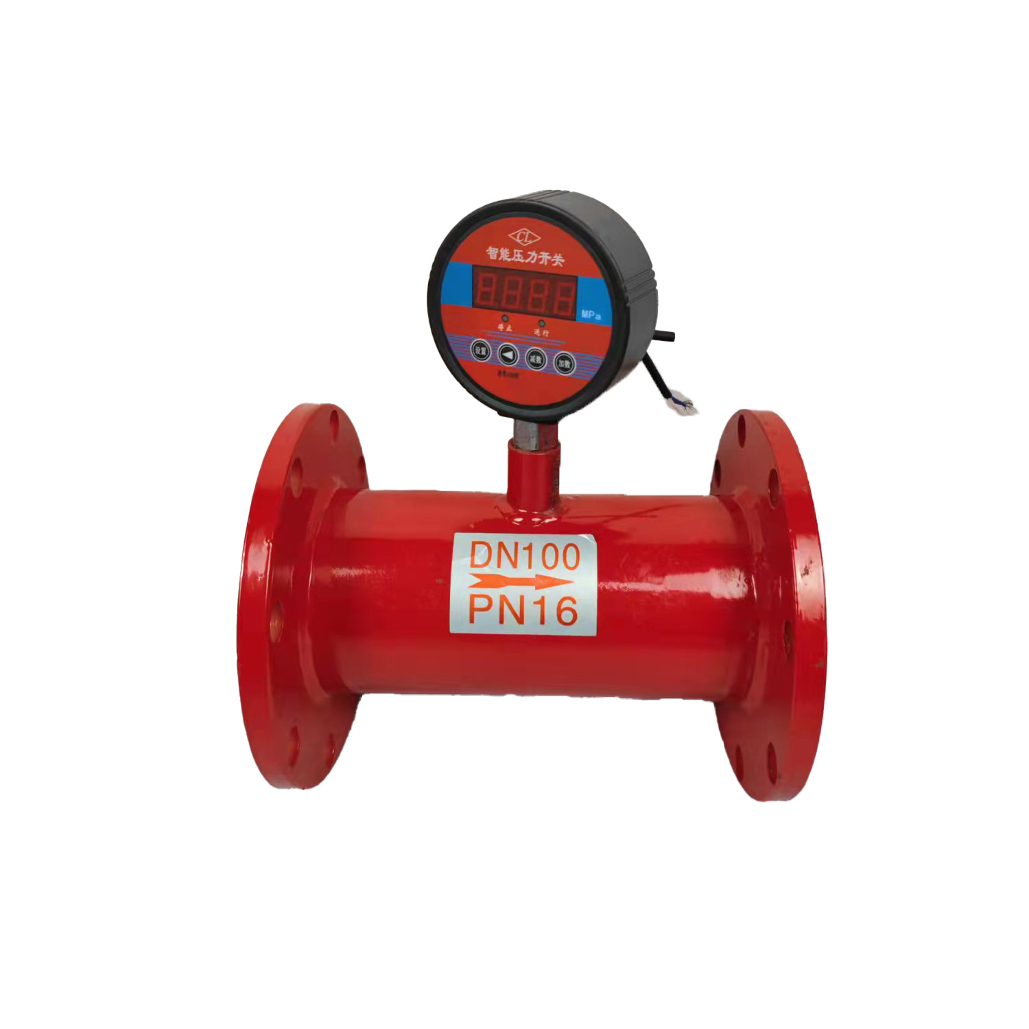 厂家供应消防管道法兰流量压力开关 dn100消防电子压力开关