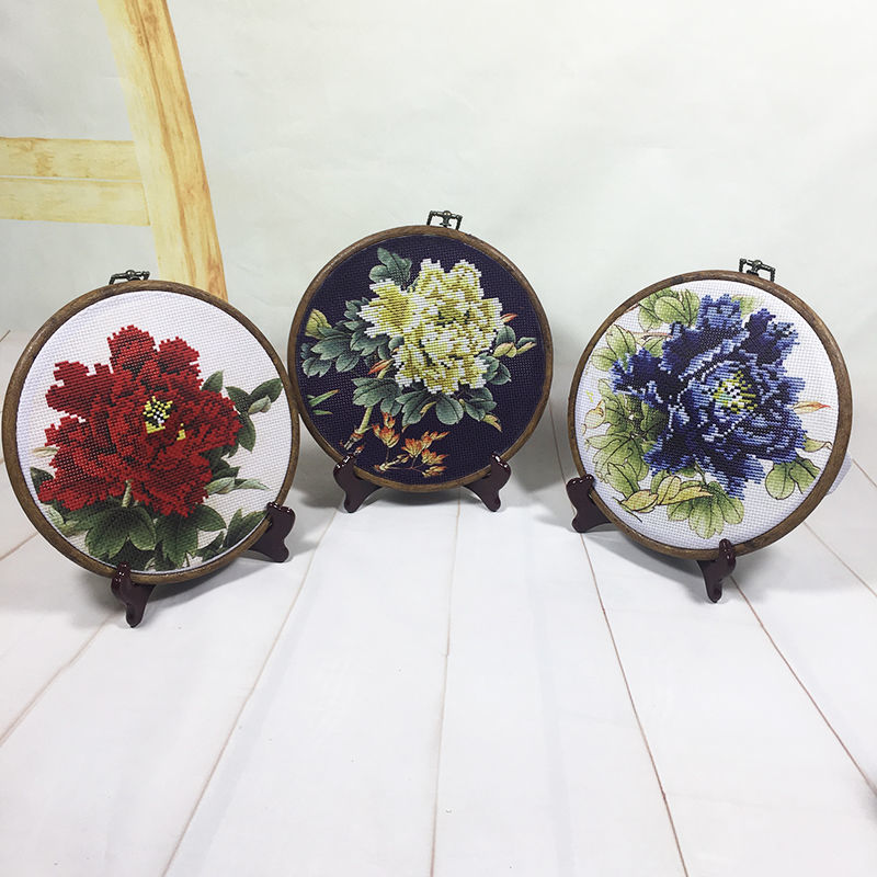 厸客厅十字绣套件牡丹小件新手简单绣手工diy材料包 中式复古风刺