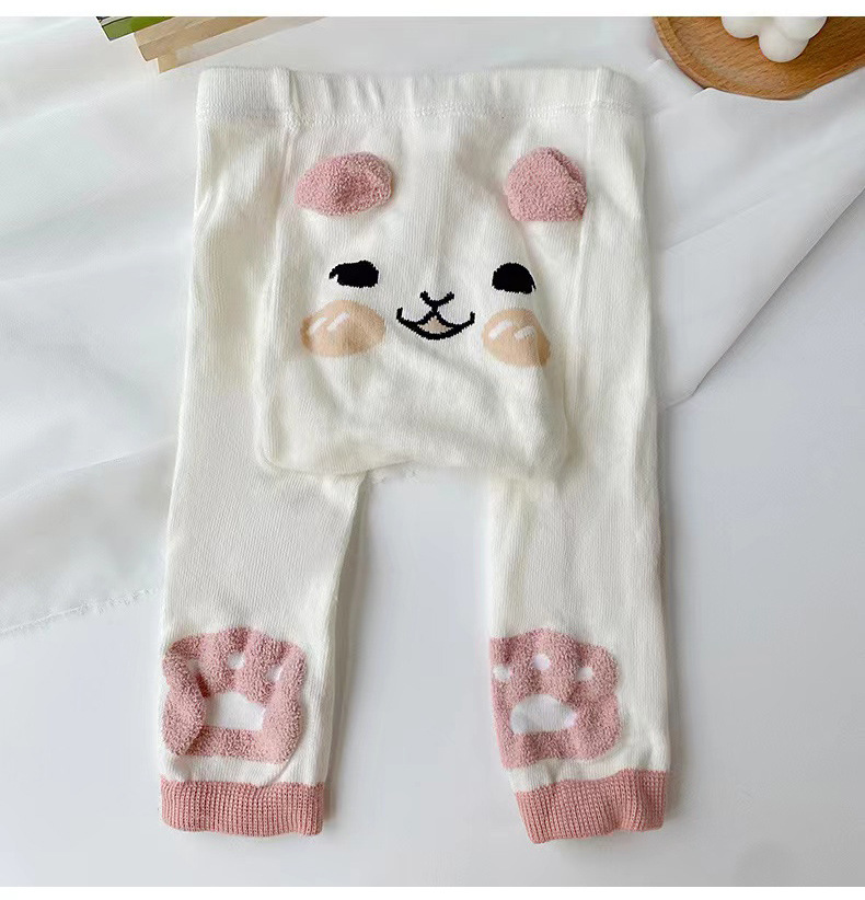 Spring and Autumn Cartoon Infant Toddler Big Butt Leggings Combed Cotton Baby Boy Girls' Pantyhose Outerwear Wholesale