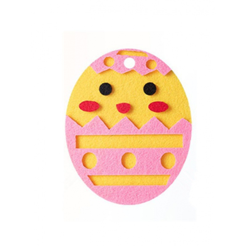 Cross-Border Wholesale Easter Handmade Rabbit Egg Chicken Hanging Style Ornament Processing Felt Decorative Products