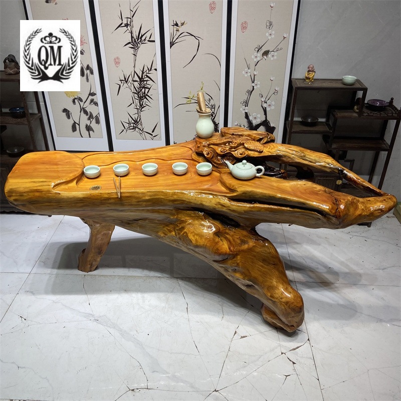 根雕茶桌原木家用树头茶海实木树根茶台木雕树桩整体木桩木头茶几