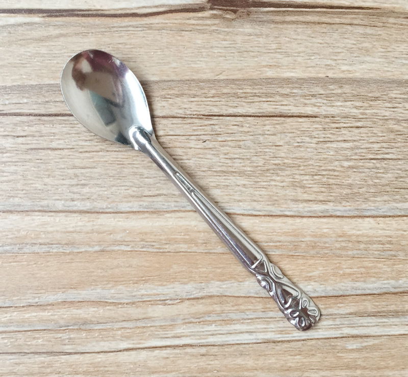 小勺子不锈钢儿童汤勺调羹勺商用调味勺小小勺汤匙家用五号皇冠