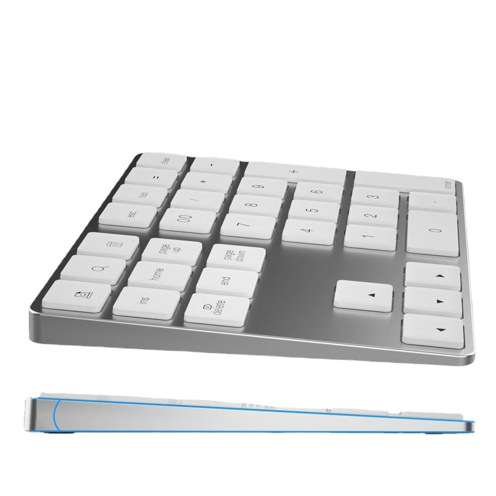 Aluminum Alloy Numeric Keyboard 34 Keys Charging Bluetooth Numeric Keyboard Thin Wireless Numeric Keyboard Factory Wholesale