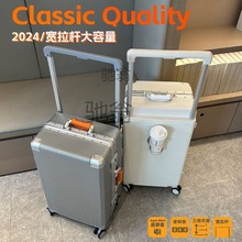 i台y出口日本复古行李箱20新款密码箱男女万向轮多功能宽拉杆铝框
