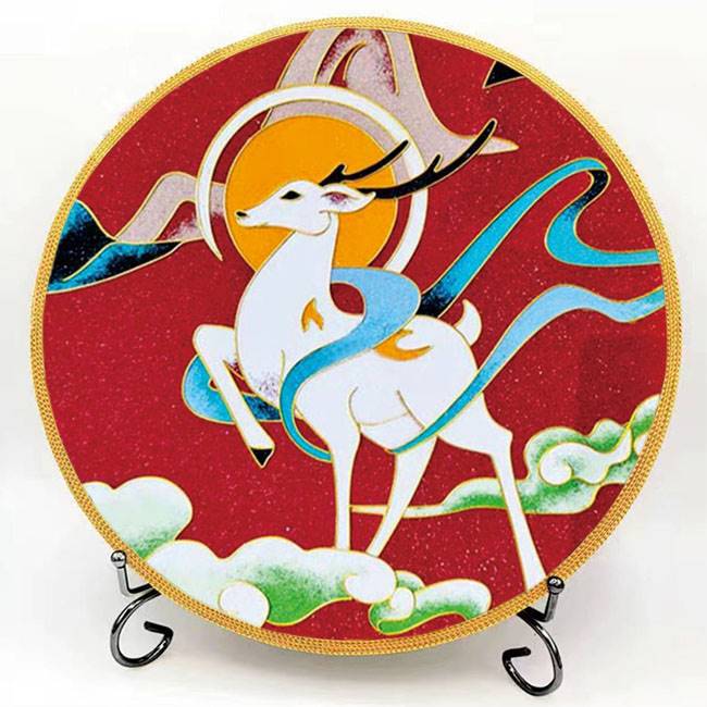 面摆台金丝沙画材料包送架子无需描图板景泰蓝掐丝珐琅diy套装桌