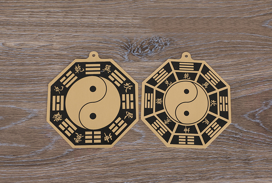 圆通工艺摆件阴阳太极八封 铜板太极八封镜批发