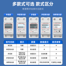 单相导轨式小型数显空调电能表家用电表智能电度表出租房电子220v