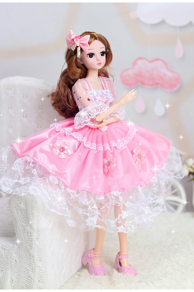 嘿喽芭比50厘米洋大娃娃 仿真公主女孩儿童单个玩具篙芭比樱姬