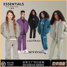 新款ESSENTIALS儿童秋冬款棉服休闲童装男童女童棉衣潮牌拉链外套