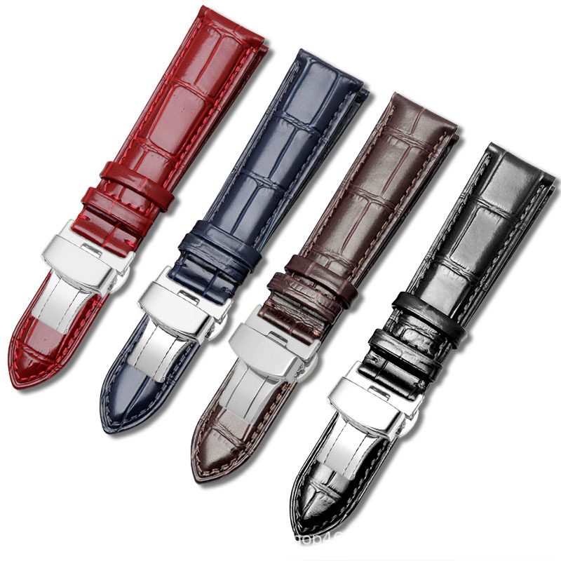 头层小牛皮表带 男女真皮手表带 通用款式 14 18 20 22mm-阿里巴巴