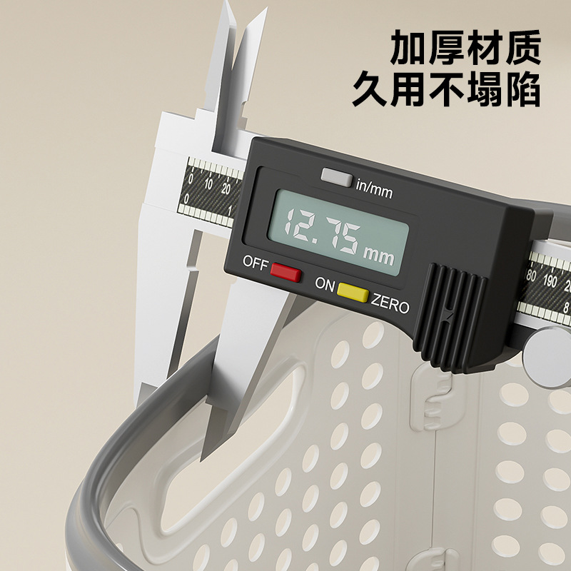 household laundry basket bathroom large capacity clothing storage basket portable gap plastic tape pulley dirty clothes basket