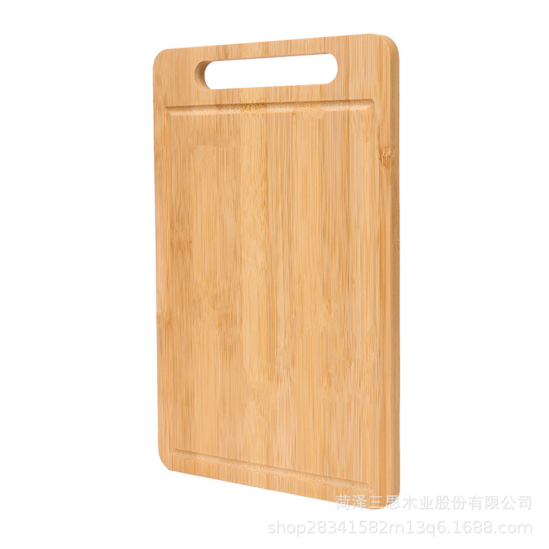 Bamboo Cutting Board Bamboo Cutting Board Wholesale Multi-Functional Sink Handle Chopping Board for Fruits Double-Sided Household Solid Wood Cutting Board Case