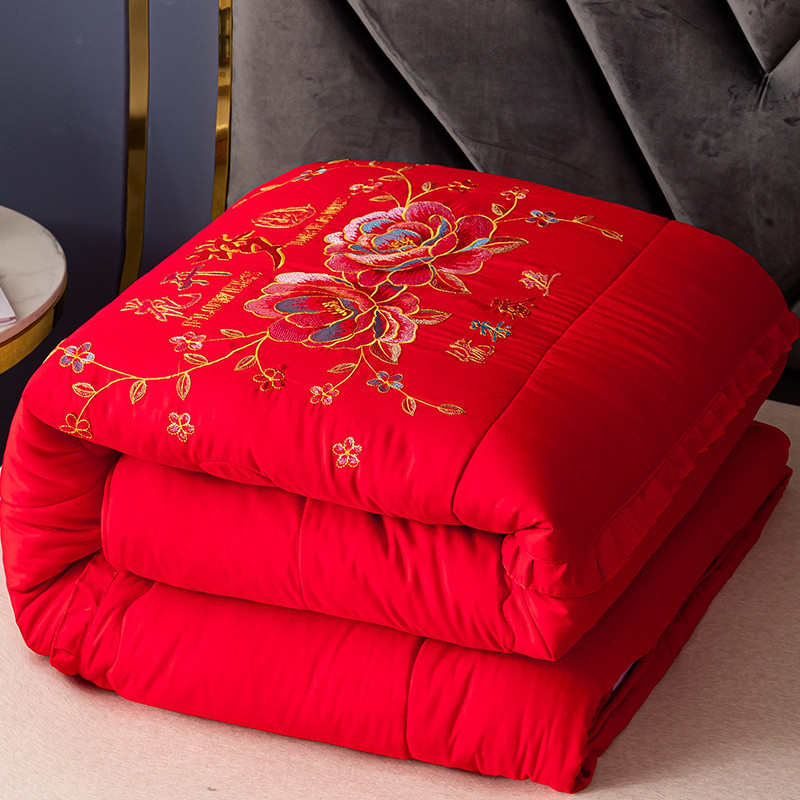 wedding wedding quilt embroidery wedding quilt core wedding red wedding quilt newly married quilt thickened warm