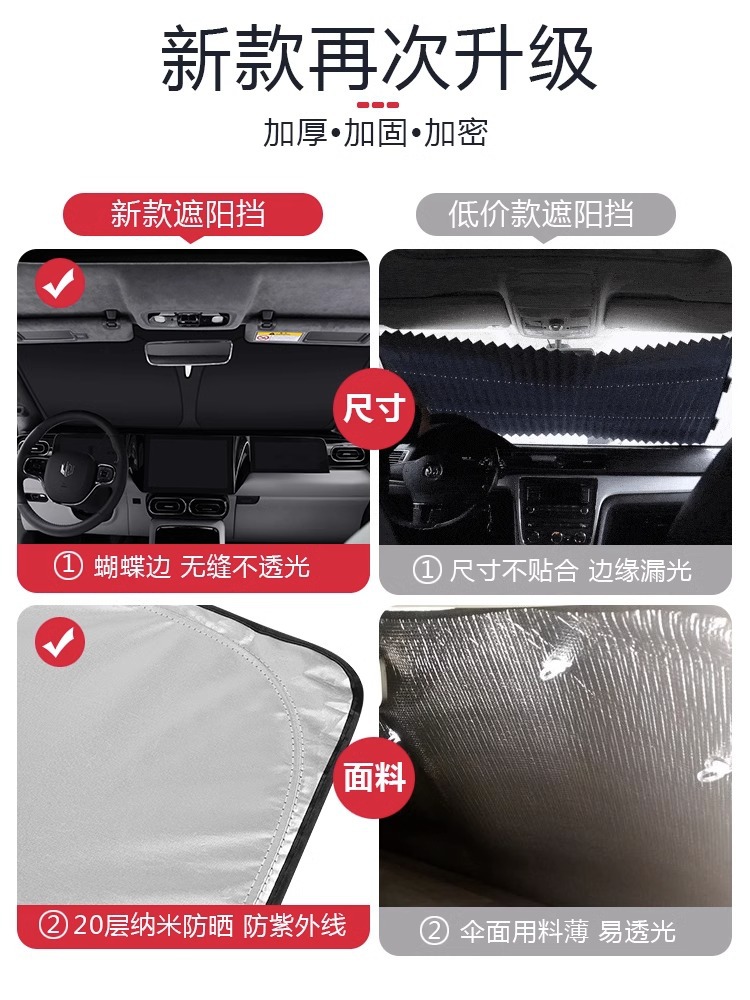 Car Windshield Full Shading Sun Shield Titanium Silver Sunshade Car Sun Protection Heat Insulation Front Gear Sunshade Shading Front Gear