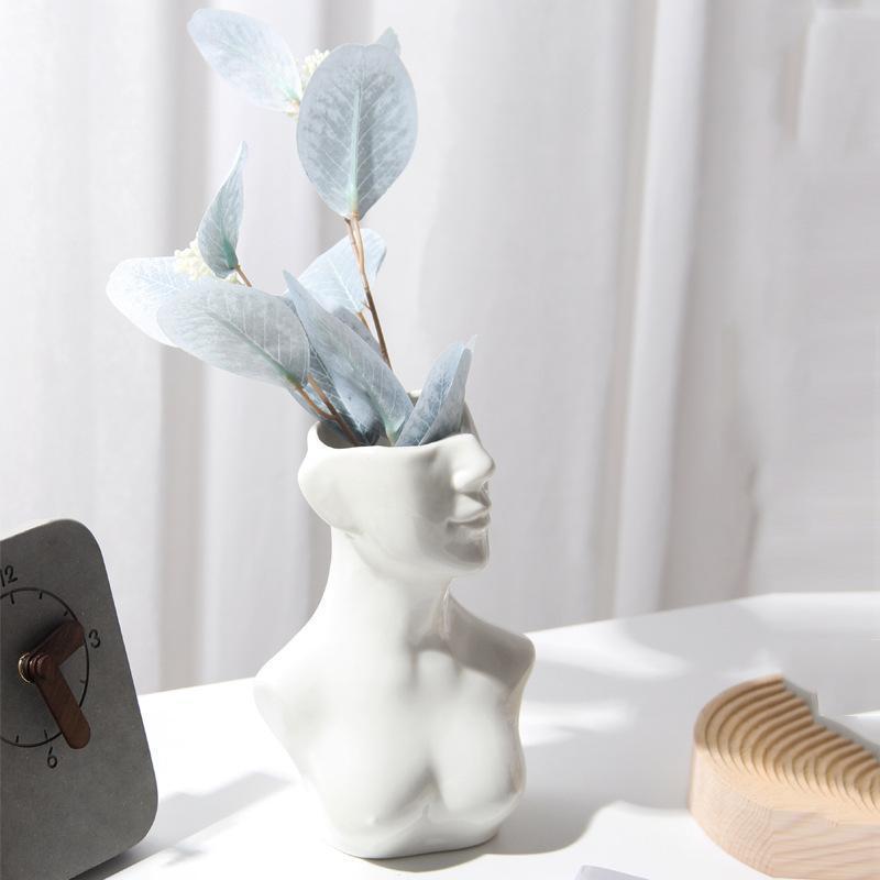 Human Body Ceramic Vase Human Body Modeling Art Vase Nordic Home Decoration Ceramic Vase White Ceramic Vase