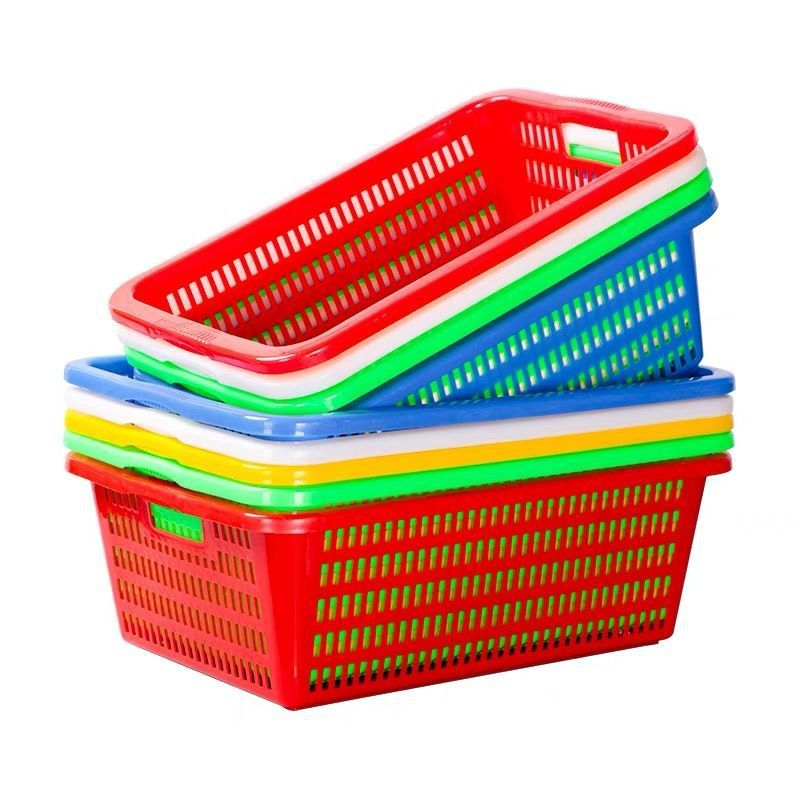 塑料筐子菜篮子长方形框子洗菜筐特加厚厨房收纳商用大号沥水娄子