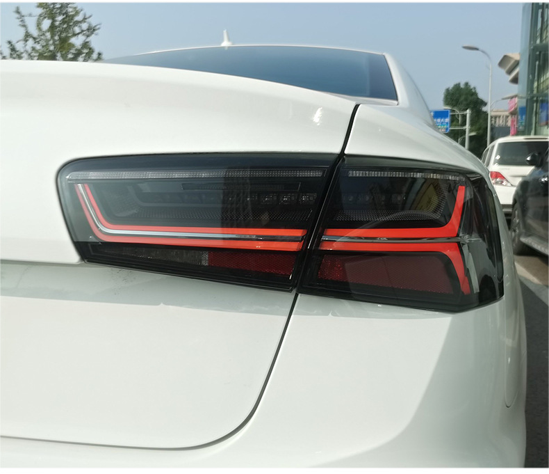 适用12-16款奥迪a6l尾灯总成改装新款c7熏黑led灯s6流水转向刹车