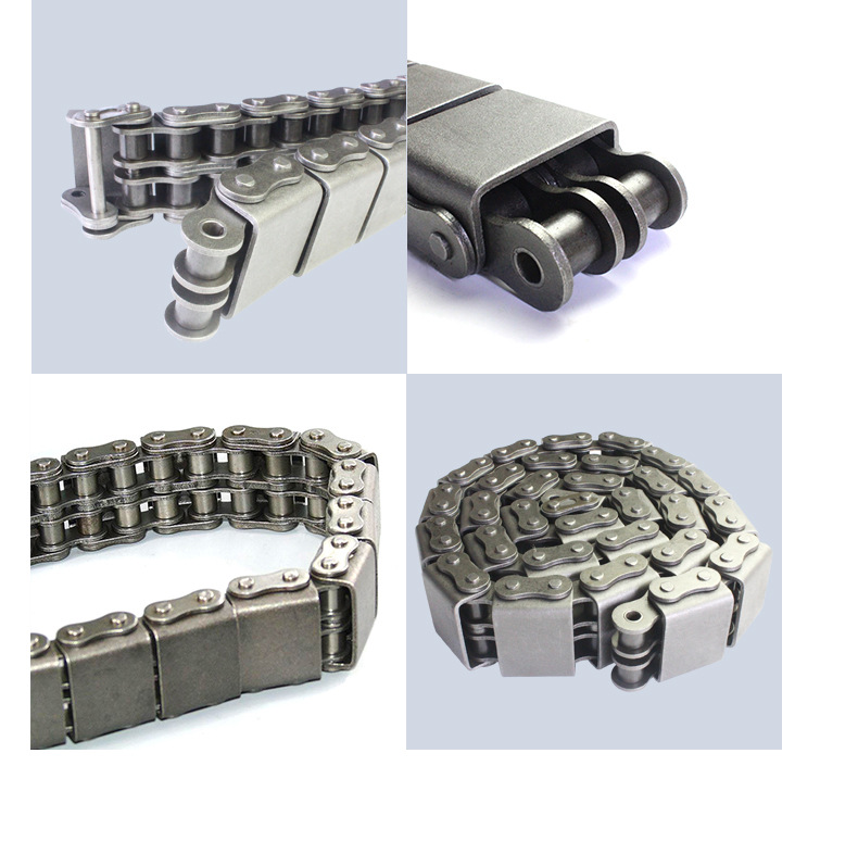 平移机坦克输送链08b10a12a16a双排盖板链条 单排碳钢不锈钢链条