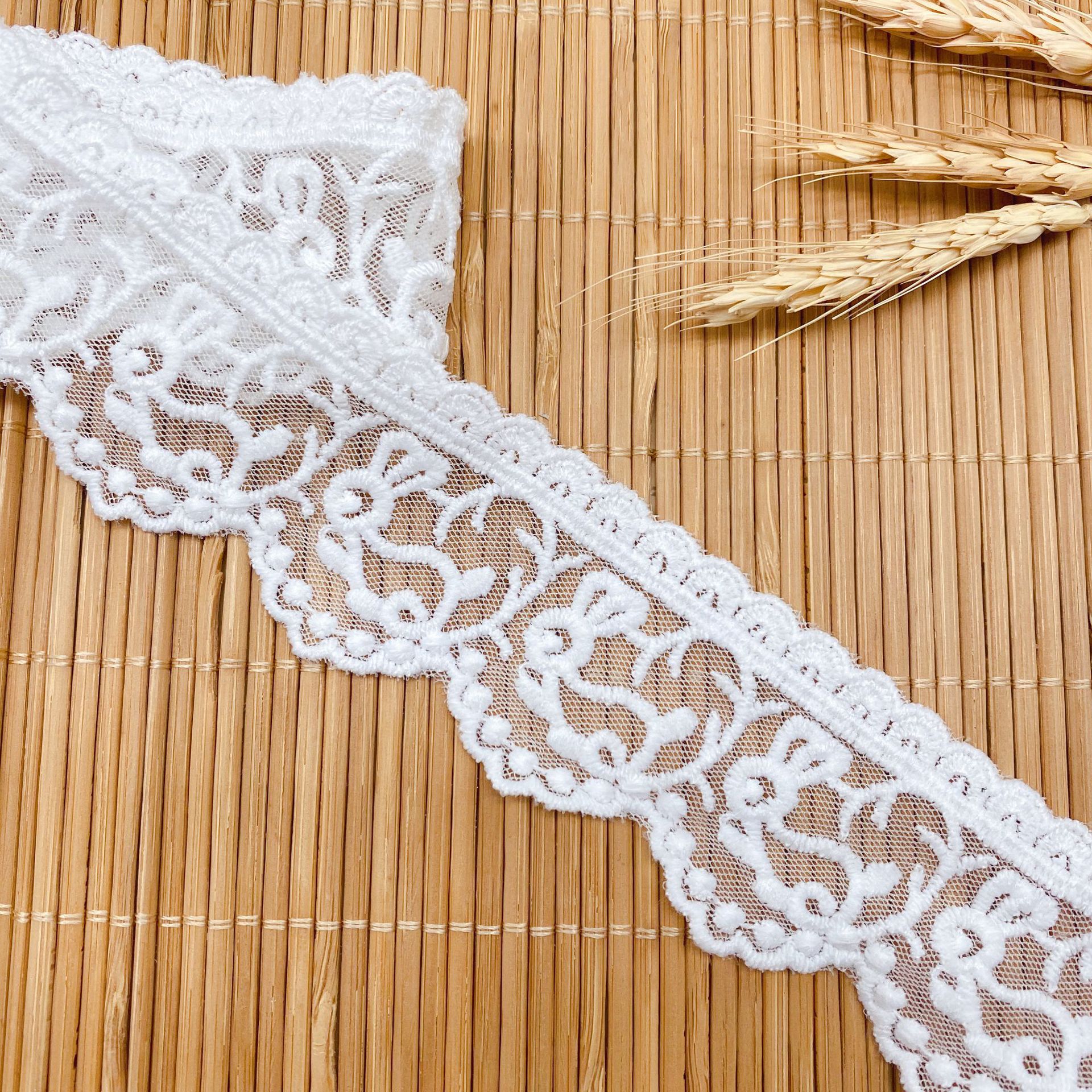 牛奶丝花边 洛丽塔连衣裙配饰裙边袖口洋装兔子服饰辅料 网纱花边