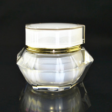 高档亚克力蜗牛面霜膏霜瓶分装瓶批发定制透明晶钻塑料旅行装瓶罐