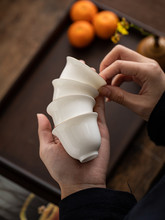 德化白瓷主人杯单杯茶杯陶瓷子单个羊脂玉家用功夫茶具品茗杯套装