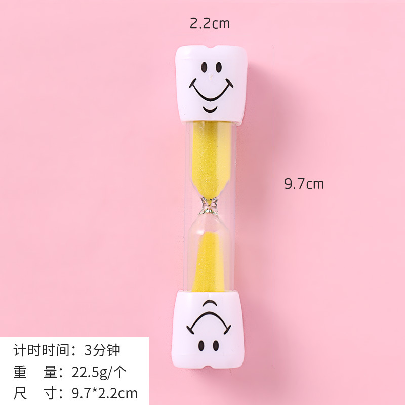 Brushing Time Sand Clock Timer 3 Minutes Children's Desktop Decoration Smiley Face Sand Leakage Drop-Resistant Creative Gift Wholesale